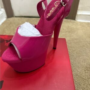 Pleaser Fuchsia Platform Heels